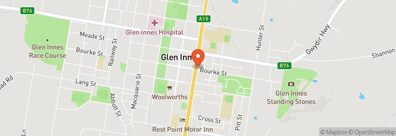 Map of Glen Innes Chapel Theatre