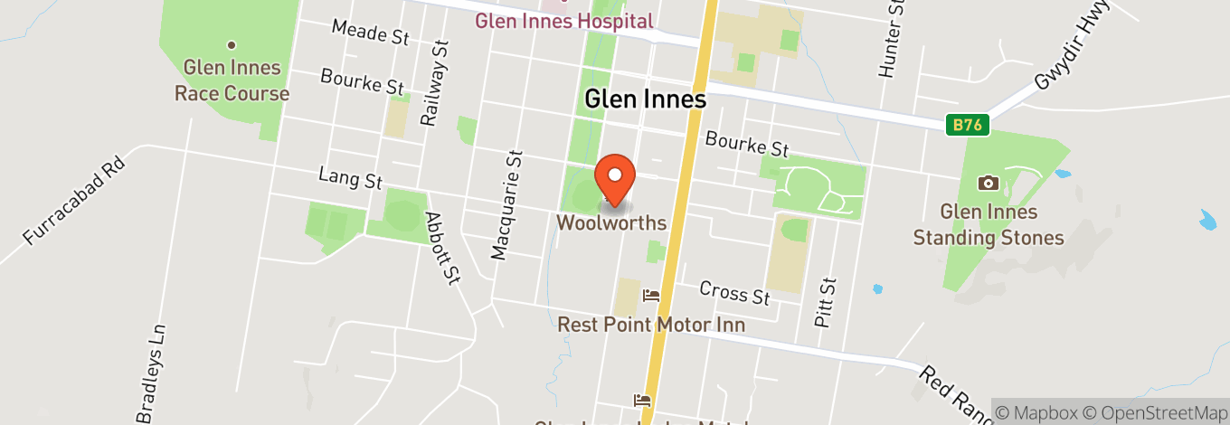 Map of Glen Innes & District Services Club