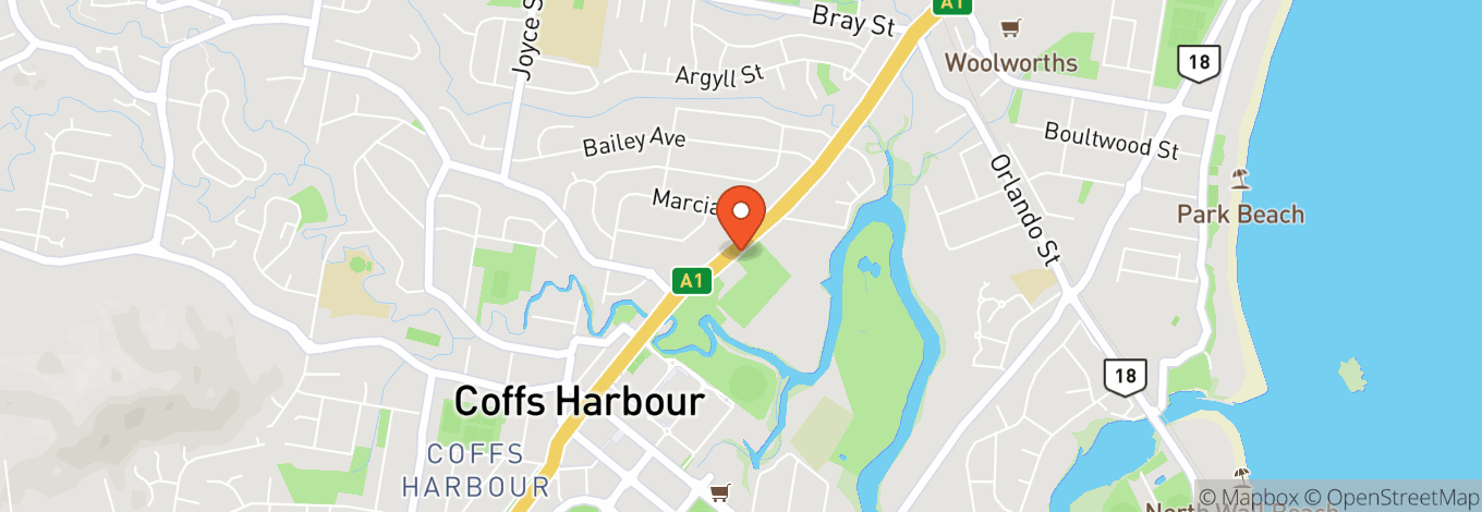 Map of Coffs Harbour Showground