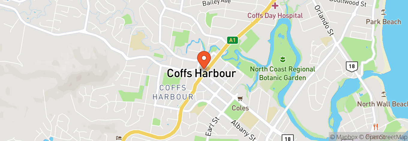 Map of The Coffs Hotel (Coffs Harbour Nsw)
