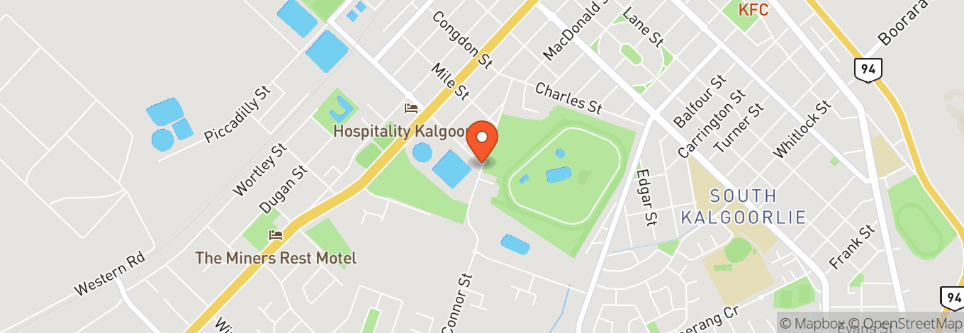 Map of Kalgoorlie-Boulder Racing Club Inc
