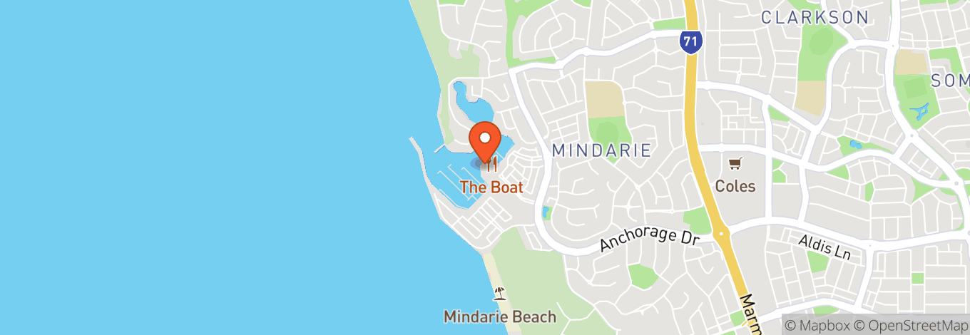 Map of The Pavilion, Mindarie