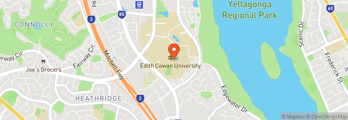 Map of Edith Cowan University