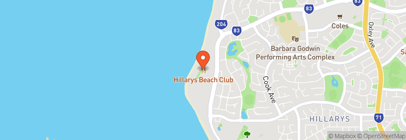 Map of Hillarys Beach Club