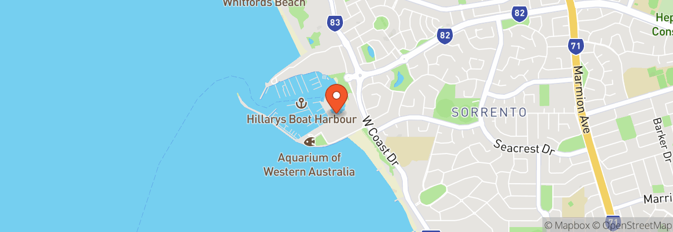 Map of Hillarys Boardwalk - Hillarys Boat Harbour