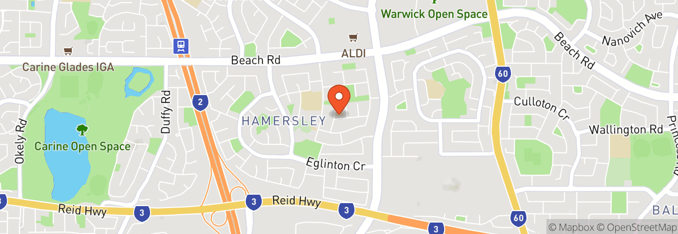 Map of Stirling Leisure Centres - Hamersley