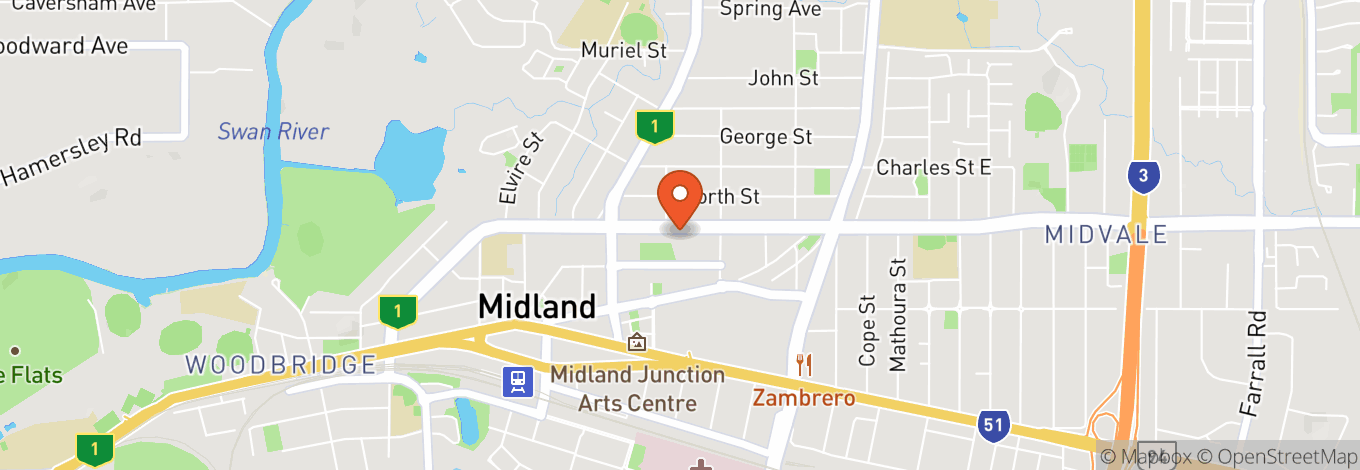 Map of Midland Oval