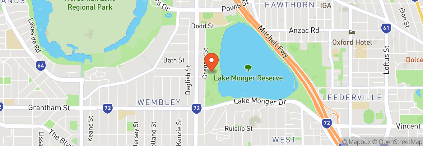 Map of Lake Monger Recreation Club