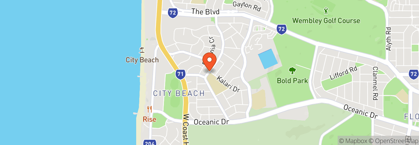 Map of City Beach