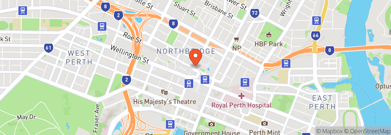 Map of Heath Ledger Theatre