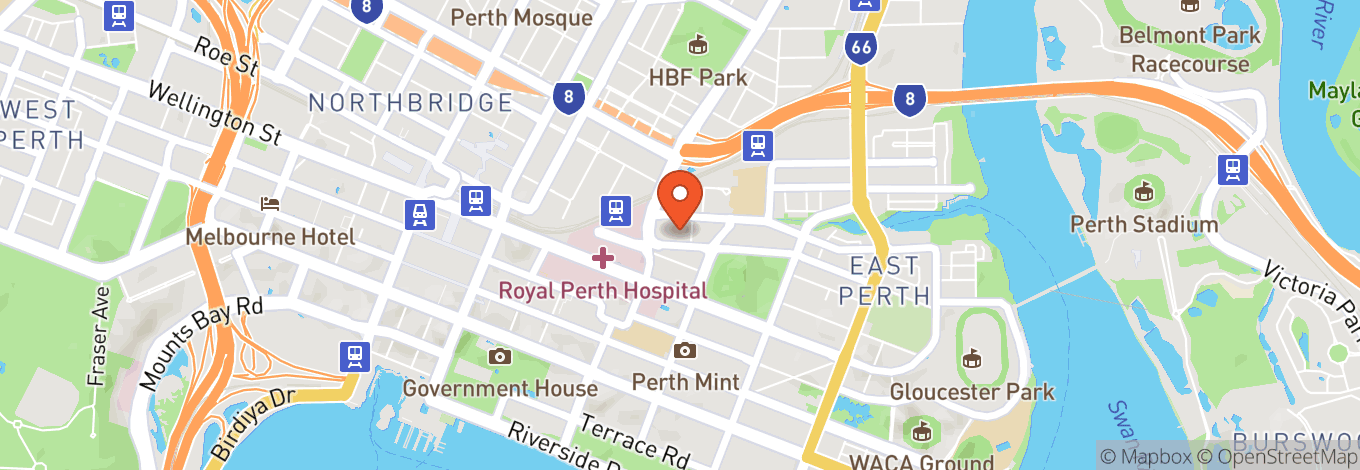 Map of Derbal Yerrigan (Swan River)