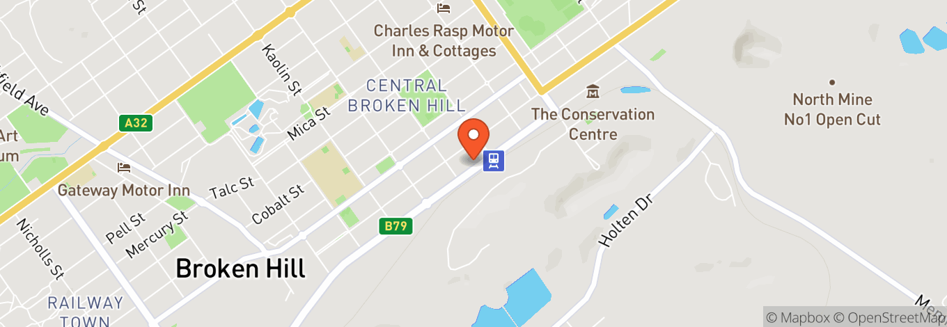 Map of Broken Hill Musicians Club