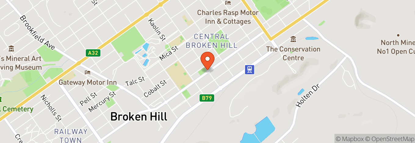 Map of Broken Hill Racecourse