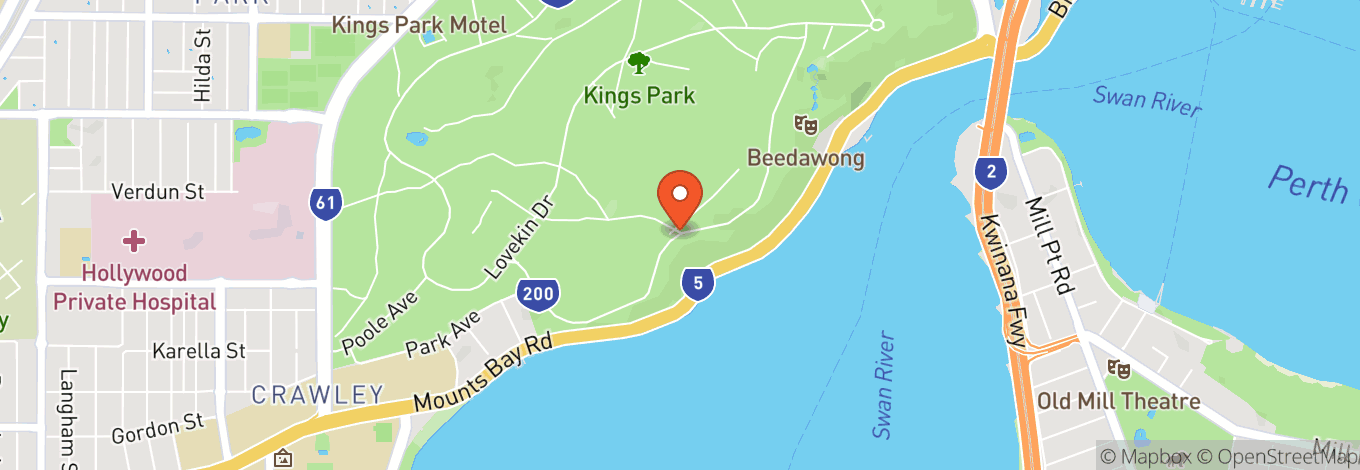 Map of Pioneer Women's Memorial, Kings Park