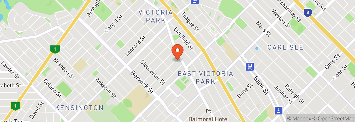 Map of Victoria Park Hotel