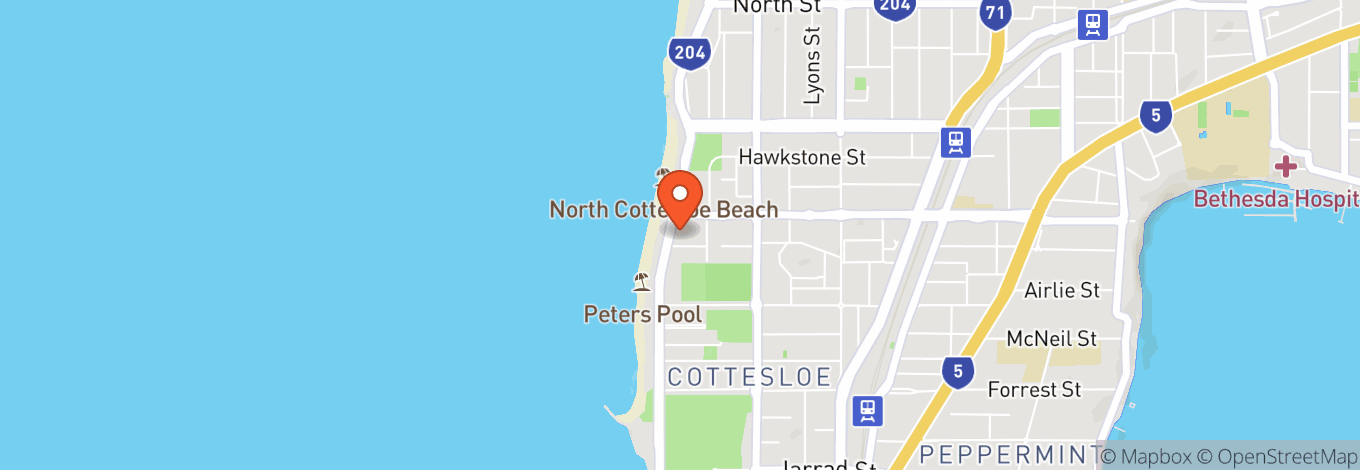 Map of Ocean Beach Hotel