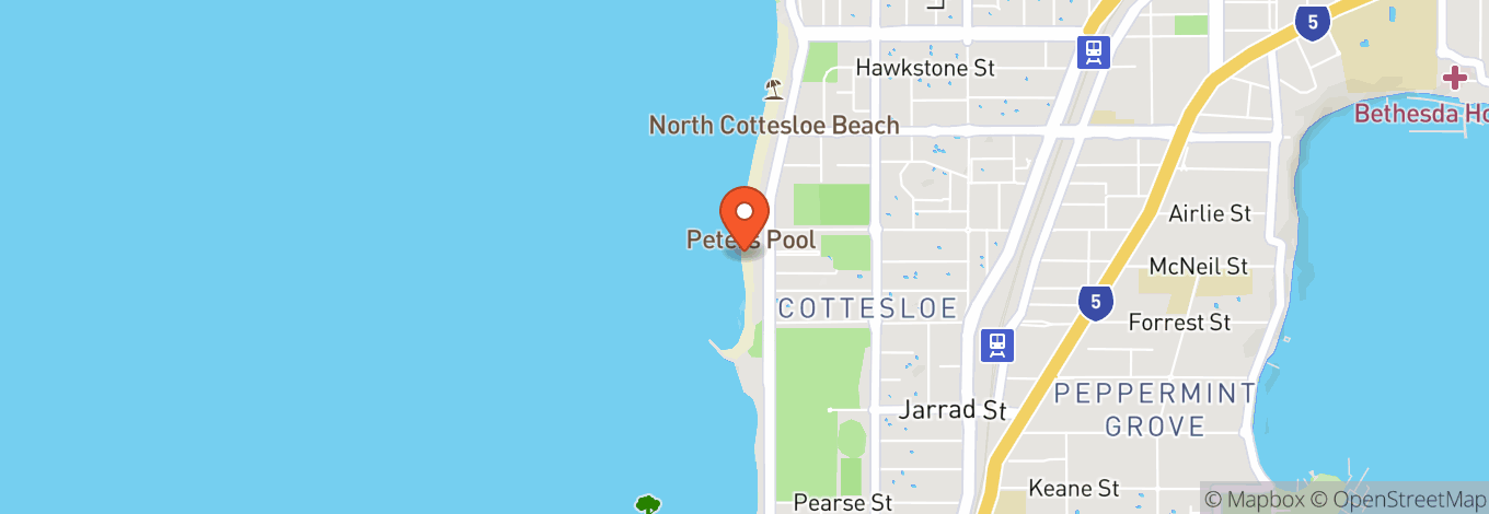 Map of Cottesloe Beach