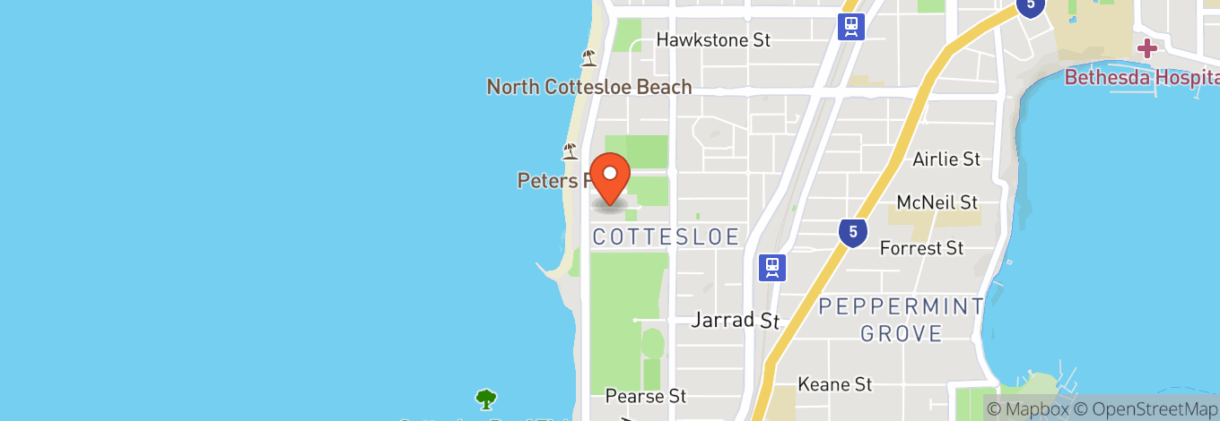 Map of Cottesloe Beach Club