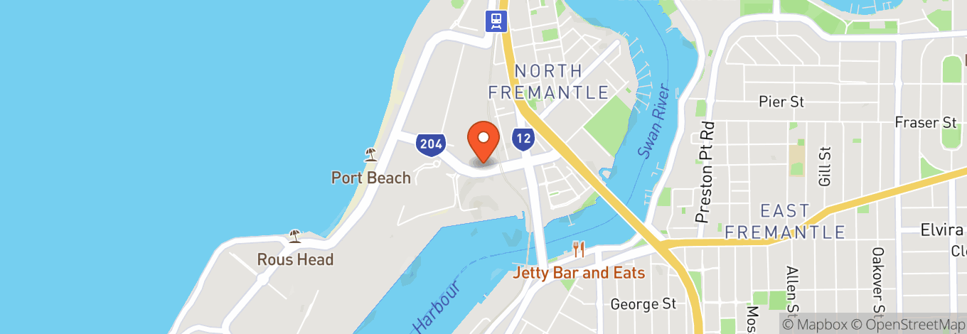 Map of Port Beach Garden Bar & Brewery / Railway Hotel