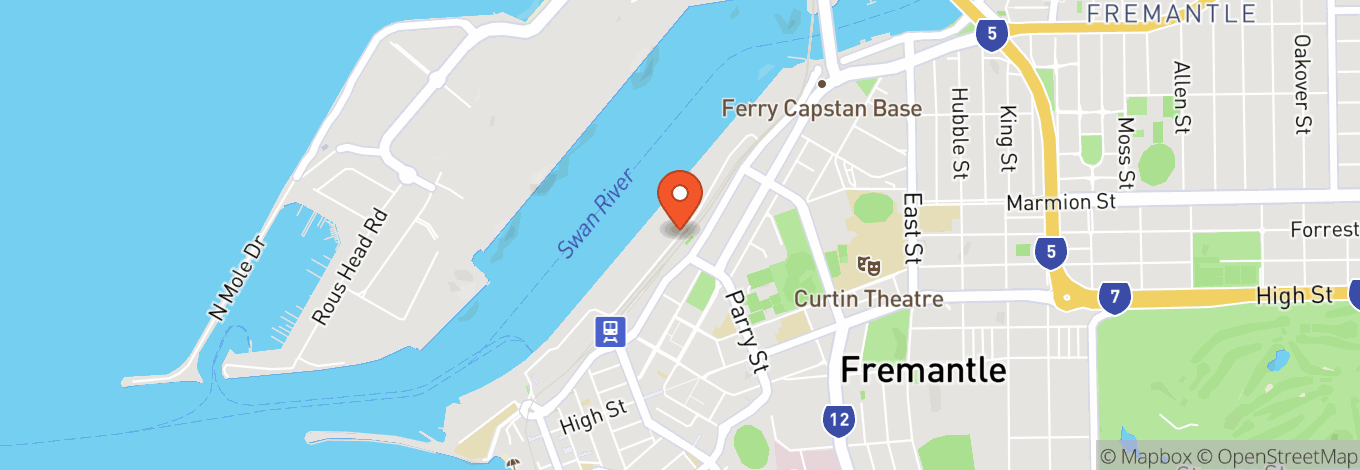Map of Gage Roads Freo Brewery