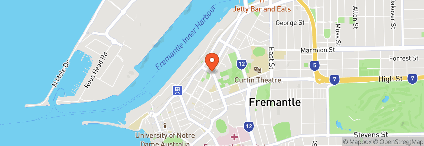 Map of Fremantle Town Hall