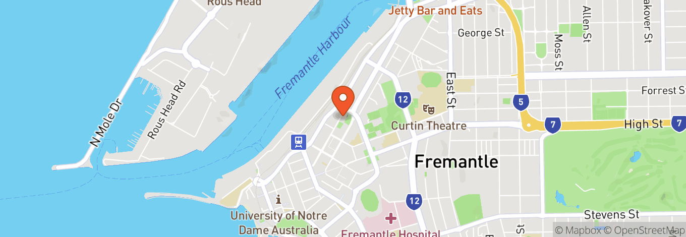 Map of Clancy's Fish Pub Fremantle