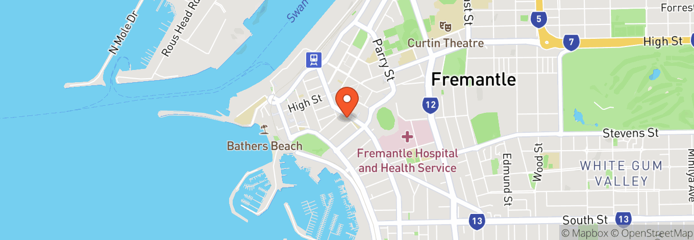 Map of Comedy Lounge Fremantle