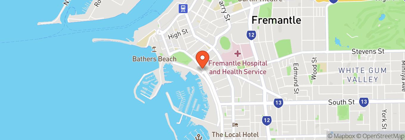 Map of Fremantle Esplanade Park