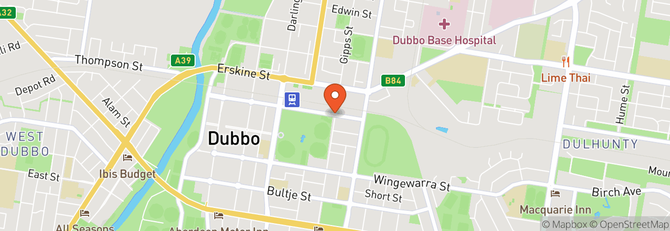 Map of The Garden Hotel Dubbo