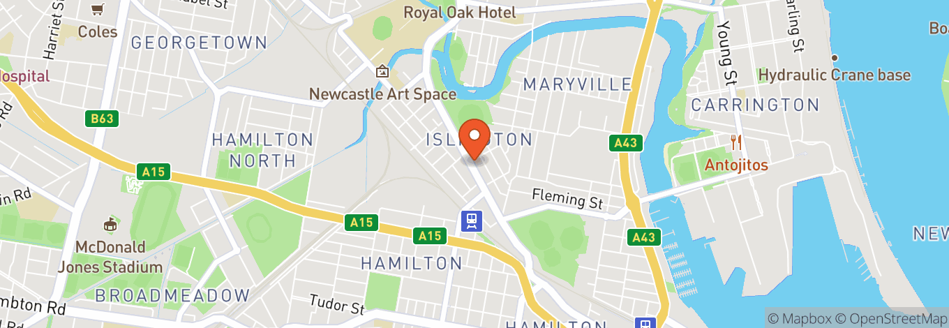 Map of The Islington Barracks