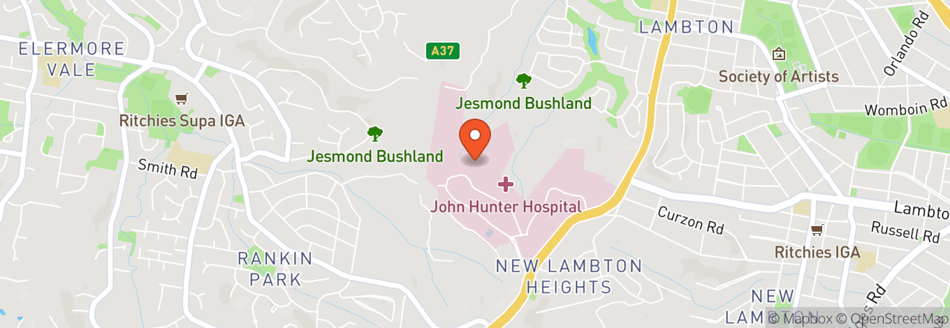 Map of Hmri John Hunter Hospital