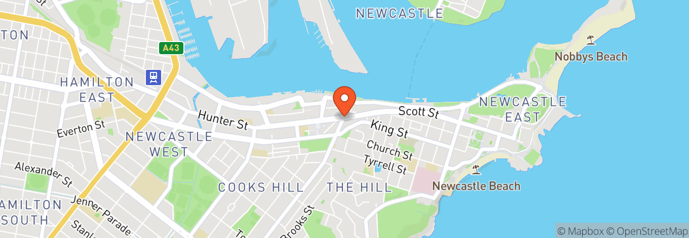 Map of Newcastle Comedy Club