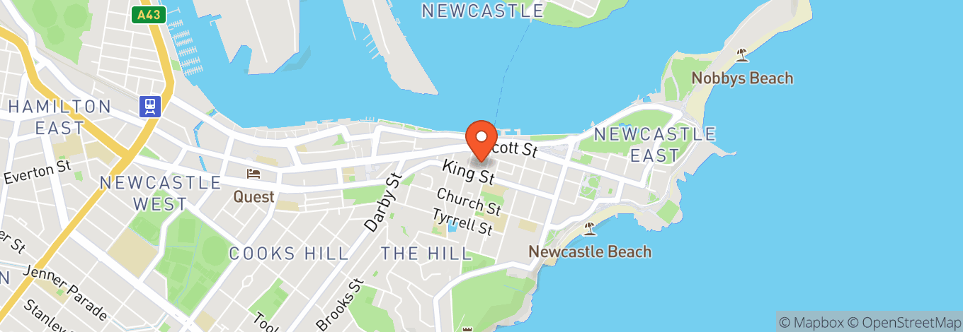 Map of Newcastle