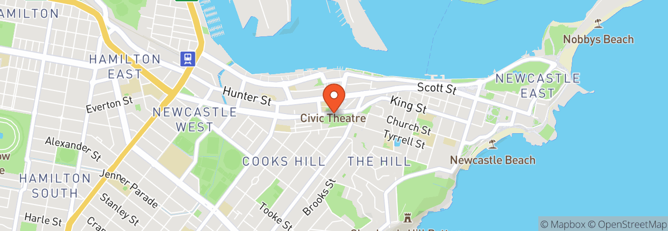 Map of Spiegeltent Newcastle