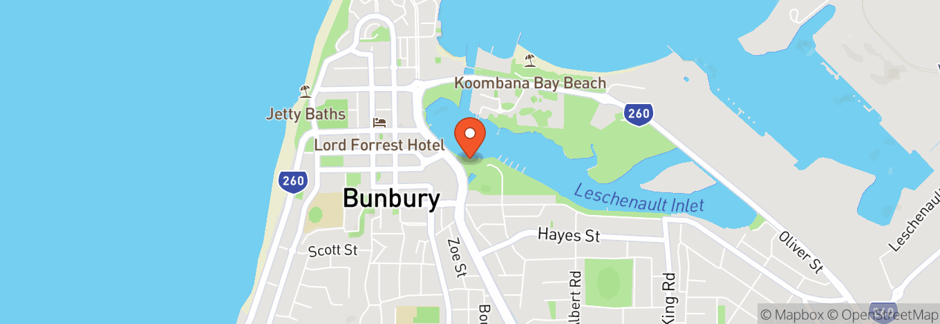 Map of Bunbury Rowing Club Inc.