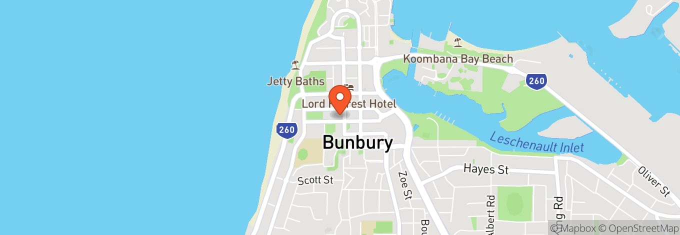 Map of Bunbury Regional Art Gallery