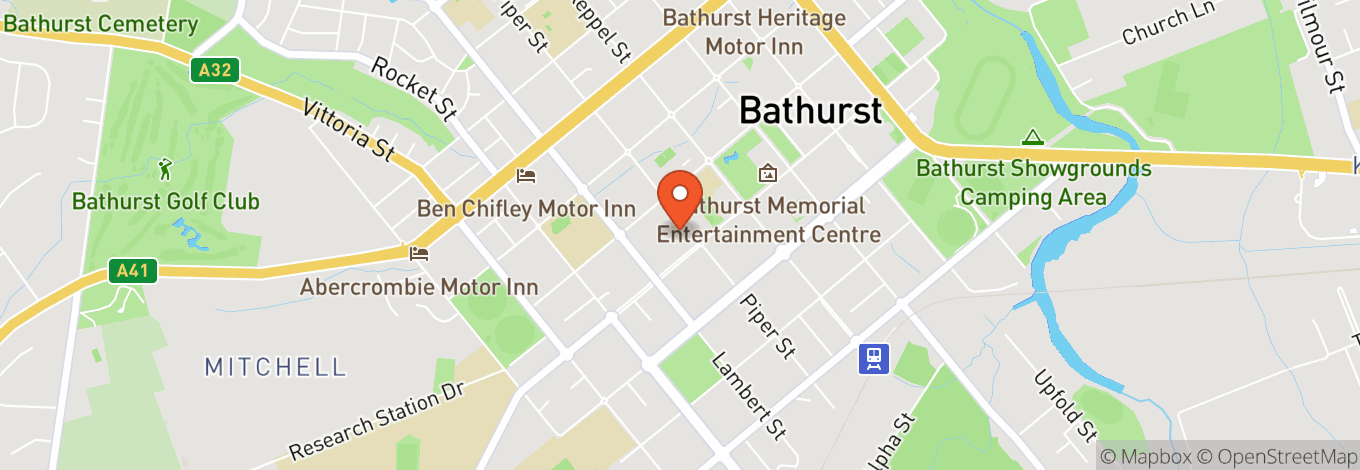 Map of Bathurst Panthers