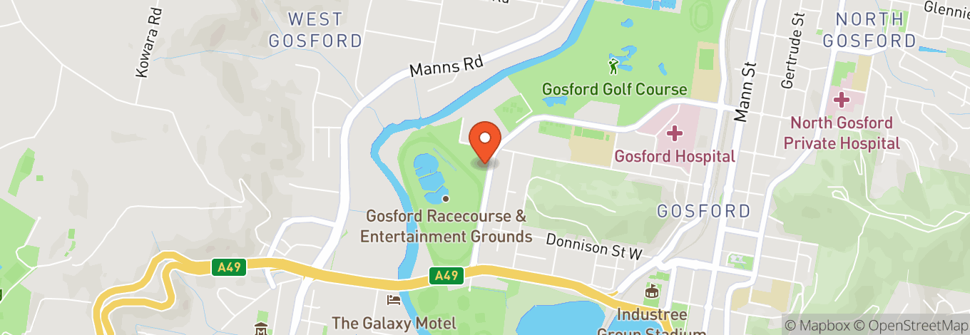 Map of Gosford Entertainment Grounds