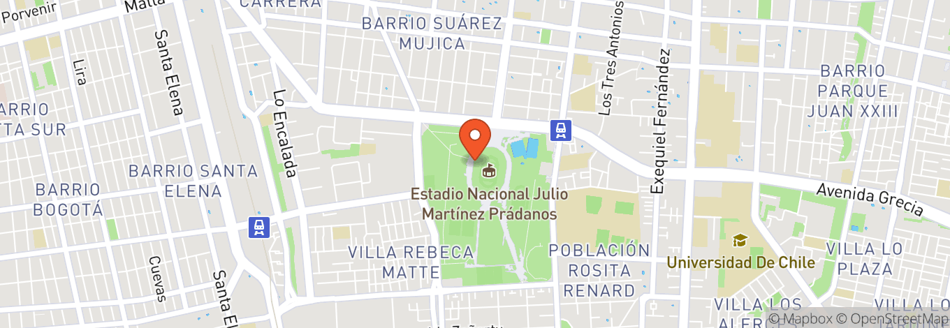 Map of Estadio Nacional Julio Martínez Prádanos