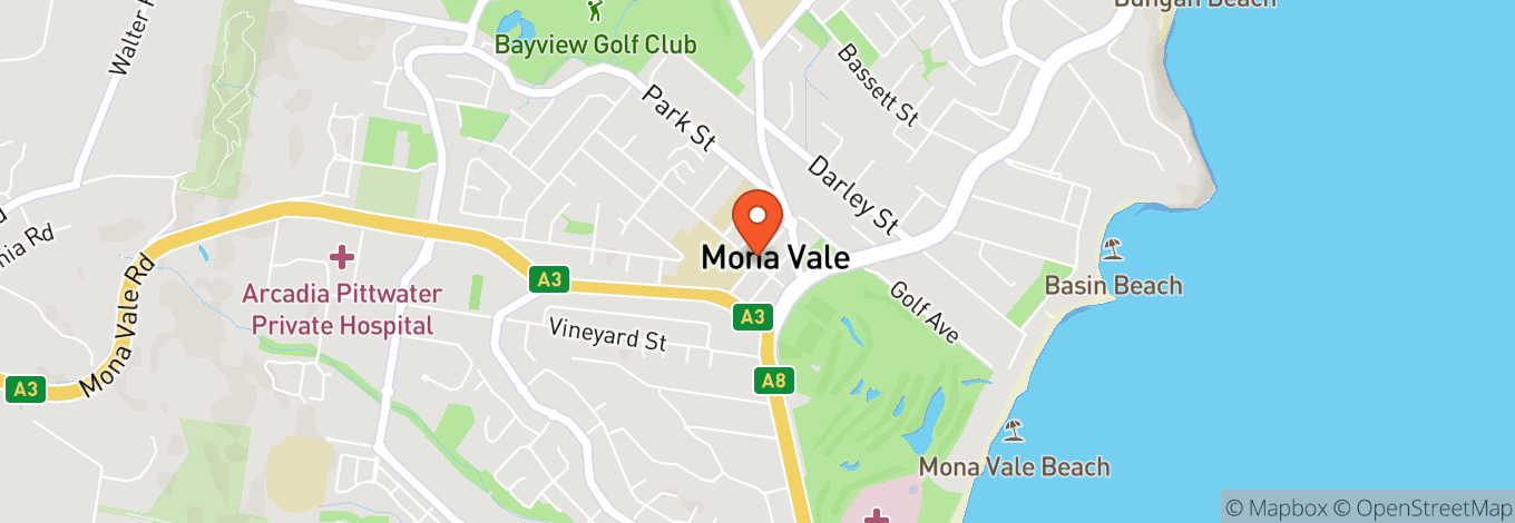 Map of Mona Vale Performance Space