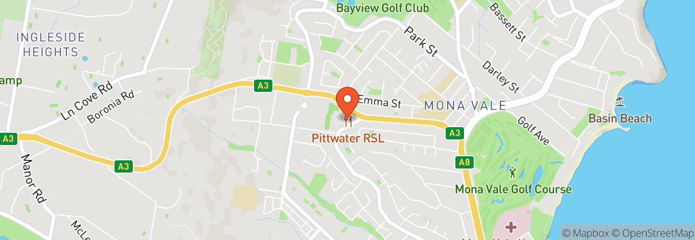 Map of Pittwater Rsl Club