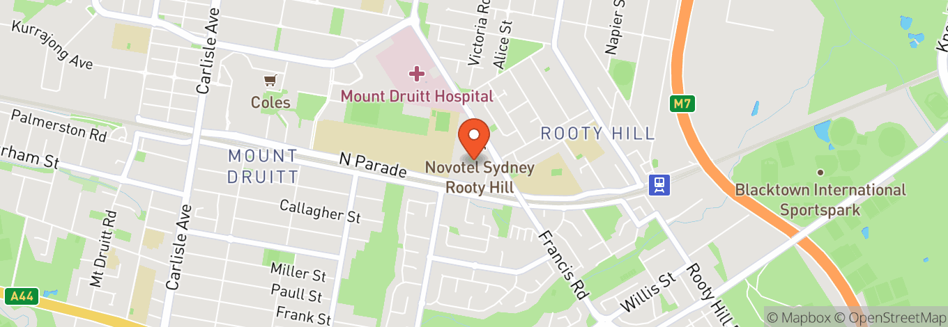Map of Rooty Hill RSL