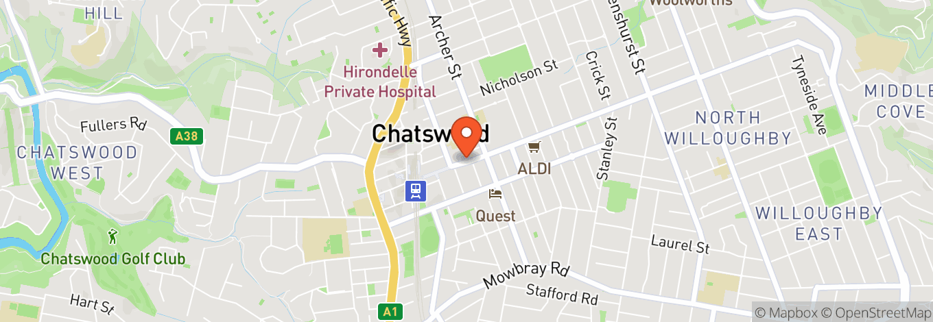 Map of Chatswood Concourse