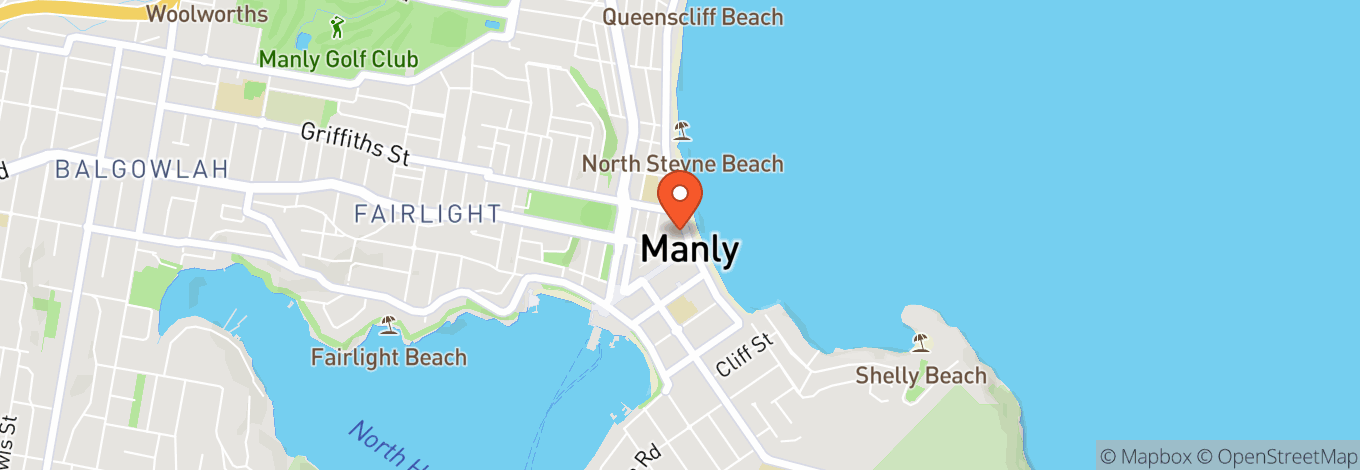 Map of Tropikana Manly Beach
