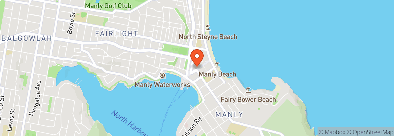 Map of Ivanhoe Hotel Manly