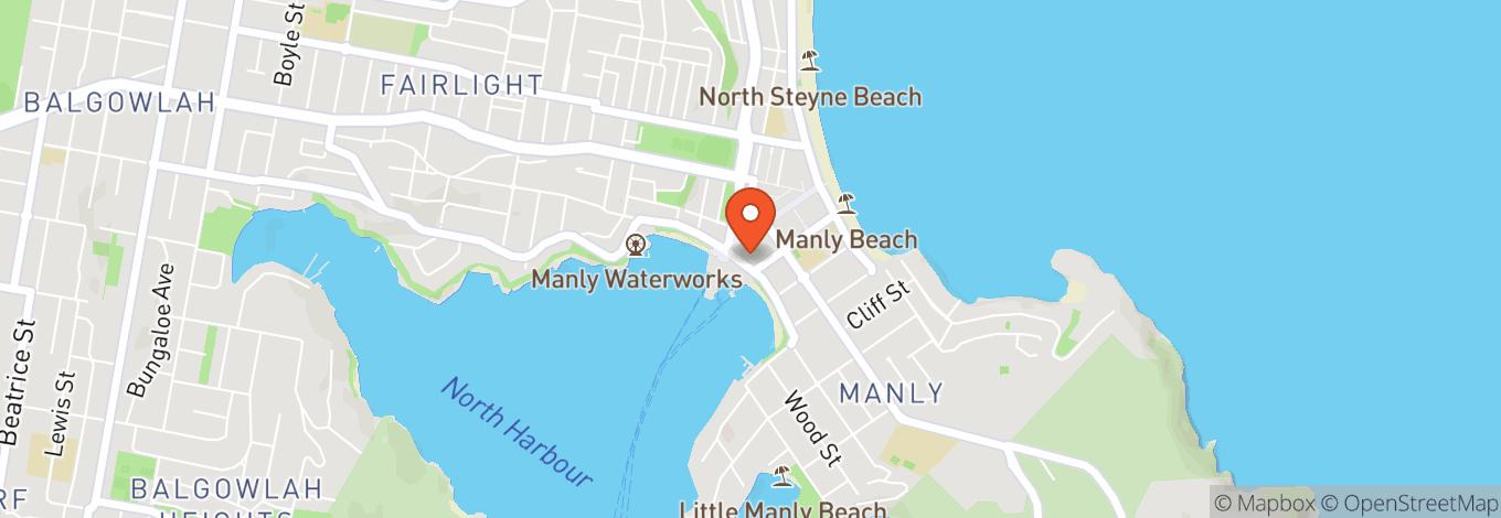 Map of Block's Bar Manly