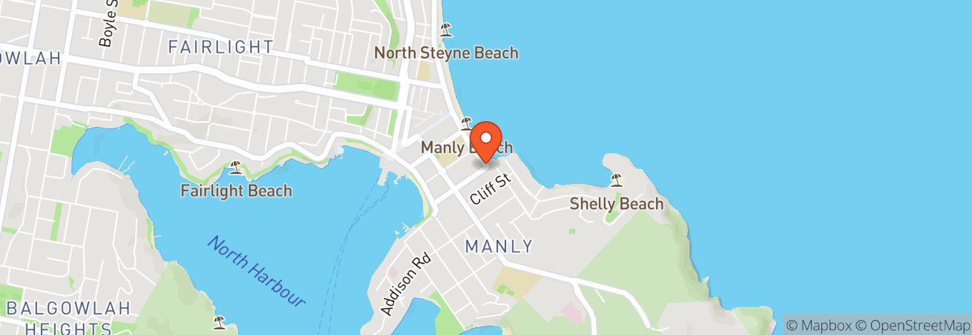 Map of Manly Life Saving Club