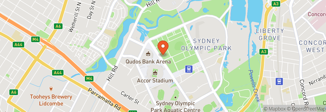 Map of Sydney Showground Stadium (Giants Stadium)