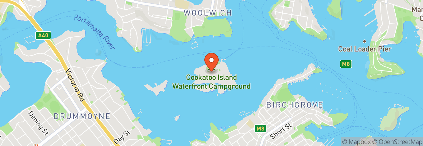 Map of Cockatoo Island