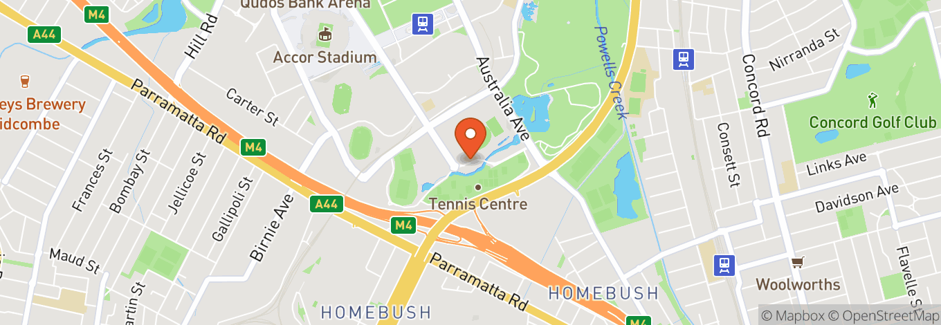 Map of Sydney Olympic Park Hockey Centre